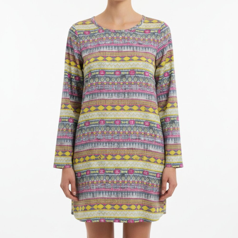 Wrangler Dress Mini Stripes Blue Purple Grunge Western Shift L